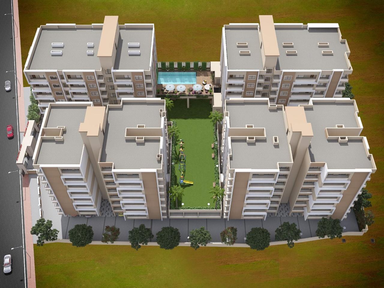Shiva Enclave — Phase II — Rendered aerial masterplan